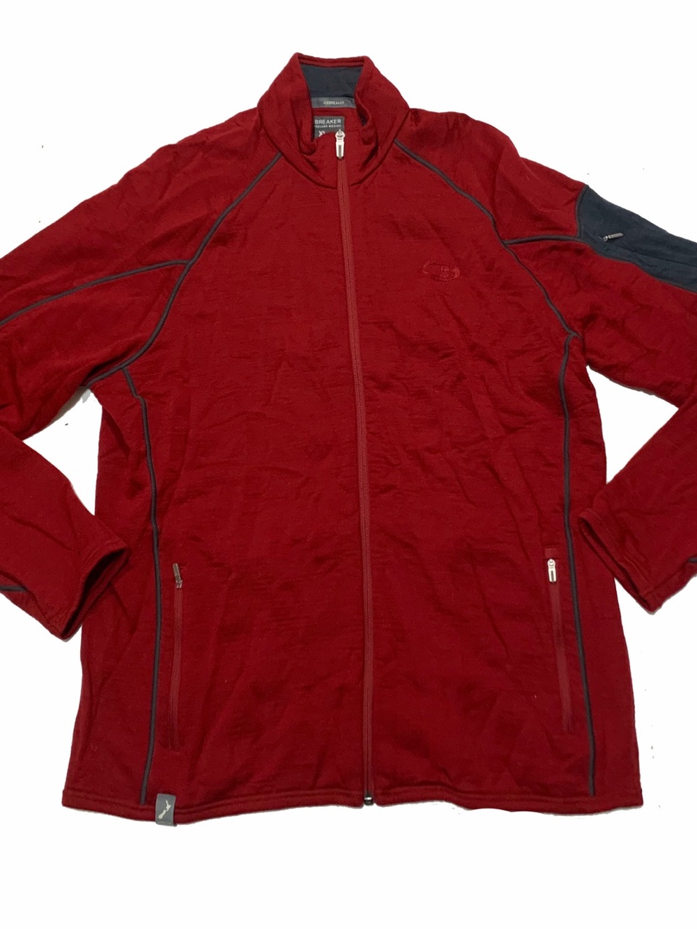 Icebreaker Men's Deep Red Full-Zip fleece Jacket